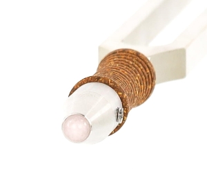 Nasadka do kamertonów – Kwarc różowy - średnica minerału 6 mm – czakra serca