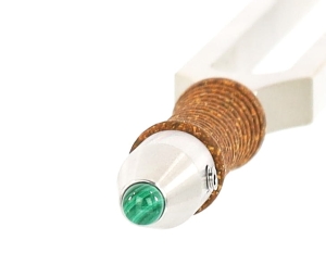 Nasadka do kamertonów – Malachit - średnica minerału 6 mm – czakra serca