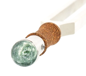 Nasadka do kamertonów – Nefryt - średnica minerału 15 mm – czakra serca