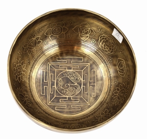 Misa dźwiękowa terapeutyczna - zdobiona - ton A#2 - 2156 gram - 117 Hz - SG9068