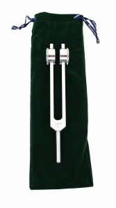 Kamerton aluminiowy - ton C - 128 Hz - z obciążnikami i etui - Biosonics