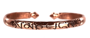 Zdrowotna bransoletka miedziana - F - Om mani padme hum