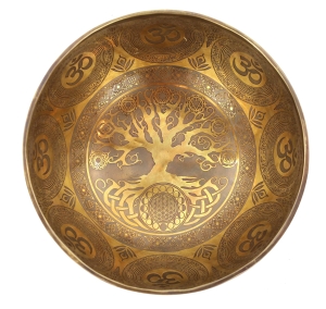 Misa dźwiękowa terapeutyczna - zdobiona - ton E3 - 1363 gram - 167 Hz - SG9347