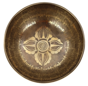 Misa dźwiękowa terapeutyczna - zdobiona - ton D3 - 1331 gram - 148 Hz - Saturn - SG9350