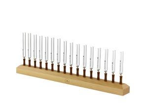 Zestaw 16 kamertonów planetarnych z drewnianym statywem